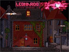 Title screen of Leonardo on the Commodore Amiga.